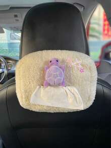 创意汽车纸巾盒可爱乌龟车载纸巾盒挂袋多功能汽车纸巾盒车用万能 - 彩色 - 查看 5