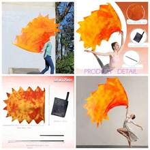 Wucheal - Bandera de culto flexible de gasa proftica, ligera, de 53x 45 pulgadas, banderas de baile de llama de len, banderas de fuego poligonales para baile de adoracin, SZ#, rojo, blanco, negro