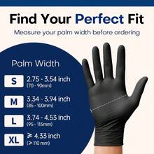 Medical Soft Max™ Black Nitrile Disposable Gloves 100 Pcs LatexFree And PowderFree Food  Food Prep Exam Gloves - 大號黑色 - 查看 7