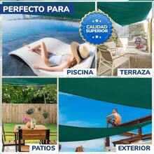 Mallas Sombra Toldo Monofilamento 80 - 3.7x2m Negro - Cintas de Refuerzo y Ojillo - Proteccin, Perfecto para Patios, Jardn, Cocheras, Exteriores, Vela - Resistente al Sol y al Desgaste - 3.7x2 + Verde - Ver 7