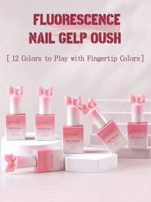 RONDIE Ensemble de vernis à ongles en gel fluorescent - 6 couleurs rouge, bleu, vert, jaune, orange, rose vif. Collection de couleurs vives pour Nail Art. Vernis en gel UV LED longue tenue pour salon et DIY manucure 8ml - Multicolore - Voir 3