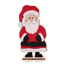 1 Set Wooden Of Table Desk Top Wooden Sign Designed With Santas And Elk,Rustic Ornaments For Xmas Home, Hotel, Shop, Bar, Market Decor Best Gifts Home Decor Christmas Decorations Room Decor Christmas Winter