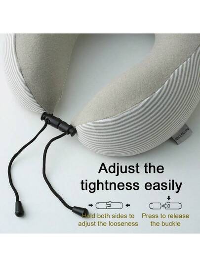 The Ultimate Travel Companion: Com Tafel Shaped Memory Foam Kussen Soft, Removable Gestreepte Hoes You Can Wash. Perfect Protecting Your Neck On Long Journeys.​ view 4