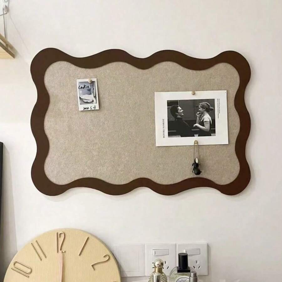 Self-Adhesive Wall Sticker, No Drilling Photo Wall Decor Background, Felt Bulletin Board Room Decor Memo Board, Back To School, Can Insert And Hang Photos, Suitable For Wall Decor, Office Memo, Desktop Insulation, Birthday Home Decor, Back To School Room Decor, Stationery, Holiday Party Decor, Creative Gift - Multicolor/A - View 1