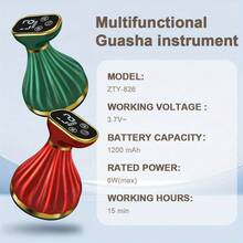 HUZYI 1pc Electric Smart Cupping Machine Back Massager Full Body Massage Instrument Gua Sha Tool With 9 Level Heating & Strength USB Type-C Charging 1200mAh Lithium Battery