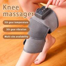 Electric Heating Vibration Knee And Shoulder Massager, 5 Heating Levels, 5 Vibration Levels, Smart Timer And USB Charging - Practical Gift For Family/Friends (Christmas, Halloween) - Grey - View 2