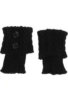 1 Pair Women's Winter Warm Boot Cuffs, Crocheted Knitted Boot Socks Short Leg Warmers, Leg Sleeve Boots Cover Warmer Gifts - Mouldless - View 12