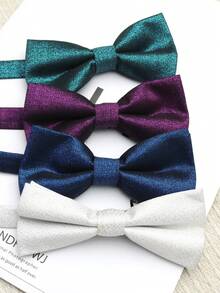 1pc Shiny Men's Bow Tie, Suitable For Business, Party, Gift, Casual And Streetwear - Multicolor - View 1