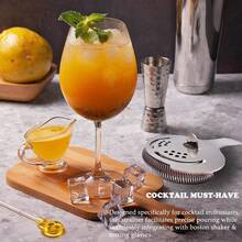Hawthorne Colador para cócteles, colador de barra de 2 puntas con resorteíble de acero inoxidable mezclado para bartending - Negro - - Ver 11