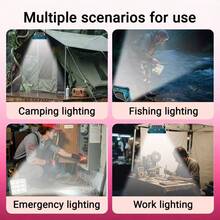 1/2 件 189 LED 太阳能户外壁灯，9 格便携式手持 LED 灯，4*1200mAh 高容量电池整夜照明，结构坚固，耐用，太阳能充电，适用于露营、旅行和紧急情况