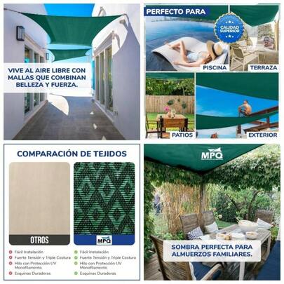 Mallas Sombra Toldo Monofilamento 80 - 3.7x2m Negro - Cintas de Refuerzo y Ojillo - Proteccin, Perfecto para Patios, Jardn, Cocheras, Exteriores, Vela - Resistente al Sol y al Desgaste