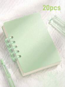 1-20pcs Customized Loose-Leaf Macaron Notebook, Office & Study Supplies, 80 Pages. Compact & Portable, Suitable For Classroom Notes, Recording Client Needs, Schedule Planning And Life Organization.