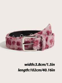 1 件时尚仿豹纹女士腰带，复古 Y2K 宝贝风格女士腰带，舒适可爱的女士腰带，百搭裤子、连衣裙、裙子，适合日常、休闲、派对穿着、礼物 - 彩色 - 查看 7