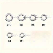105 件不锈钢垫圈组合套件，抛光表面，M3-M10 尺寸，易于安装，经久耐用，适用于 DIY、机械、电子产品、专业人士和业余爱好者