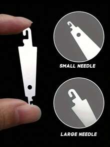 5件套不锈钢穿针器，适用于刺绣穿针、DIY十字绣配件 - 銀色 - 查看 4