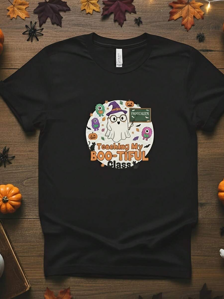 Teaching My Boo-Tiful Class Shirt Cute Halloween Teacher Top - Style 6 - View 1