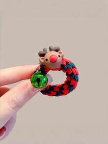 Elastico per capelli intrecciato natalizio, corde per capelli ad alta elasticità, accessori per capelli natalizi, elastici morbidi ed elastici per legare i capelli con fasce in gomma ad alta elasticità sulla parte posteriore della testa, accessori per capelli natalizi, accessori per creare atmosfera natalizia, regali di Natale, accessori per vestirsi per eventi e feste di Natale