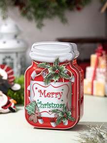 1/2 hộp quà tặng bằng kim loại tinh xảo, hộp đựng kẹo Giáng sinh, thiết kế họa tiết người bánh gừng đầy màu sắc, thích hợp để trang trí Giáng sinh, hộp quà, quà tặng Giáng sinh, đồ dùng tiệc tùng, túi đựng kẹo, đồ trang trí tiệc tùng, kẹo, giỏ quà, hộp đựng bánh quy - Nhiều màu - Xem 16