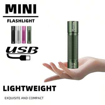  Alonefire SV127 EDC 迷你便携式 LED 手电筒 XPE 手电筒 USB 可充电户外露营钓鱼远射应急灯