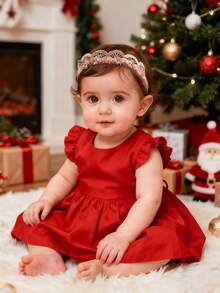 3 Stück/Set süße Baby Mehrfarbig Rosenblüten, Chiffon Blumen & Spitzenblumen Dekor Elastische Stirnbänder