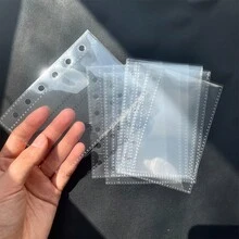 1 套 A5/A6/A7/A8/M5 透明贴纸袋，用于活页夹、记事本、相册、文件整理器、办公用品的补充插页 - 無色 - 查看 14