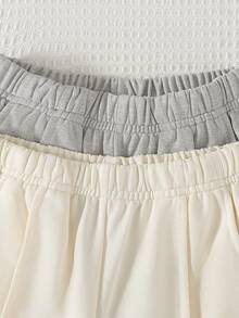 2件套少女休闲灰色和米色蝴蝶刺绣哈伦裤，秋冬新品