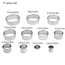 Khuôn cắt bánh quy tròn, Khuôn cắt bánh quy tròn nhỏ để cắt bánh ngọt hình tròn, Khuôn bánh rán tròn, Dùng để nướng bột bánh ngọt và bánh rán, Thích hợp cho nhà hàng/xe bán đồ ăn/tiệm bánh - Nhiều màu - Xem 11