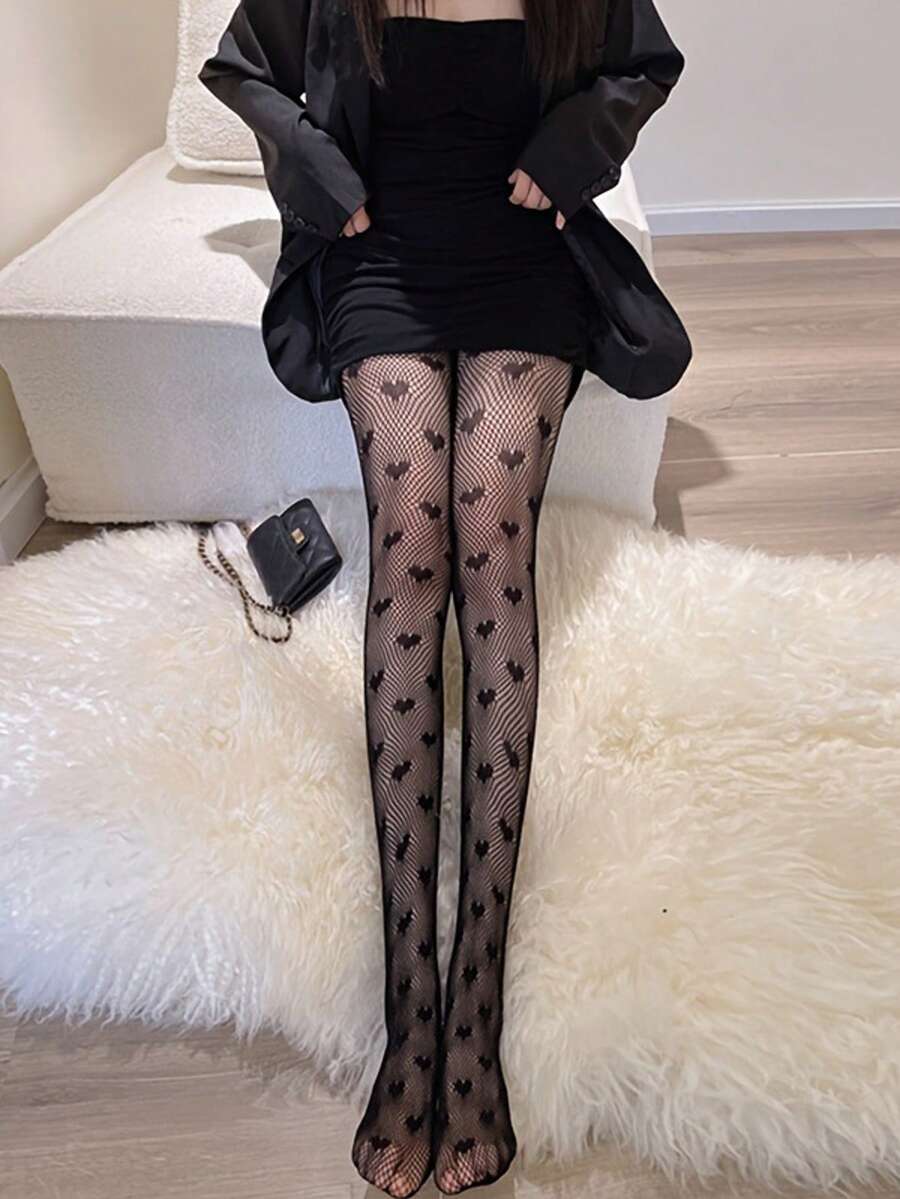 Sexy Lingerie Black Stockings Sexy Open File Can Be Torn Thin Flirting Lure Fishnet Socks Open File Socks. - Black - View 1