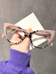 1副/2副/3副装 女士超大猫眼轻便透明镜片防眼疲劳时尚眼镜，多功能透明镜片，适合日常电脑、电视、游戏、智能手机使用 - 彩色 - 查看 13