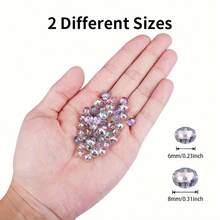 50 Pieces 3A Electroplated, Premium 96-Facet Glass Crystal Ball Beads For DIY Bracelet, Necklace & Jewelry Accessories Making
