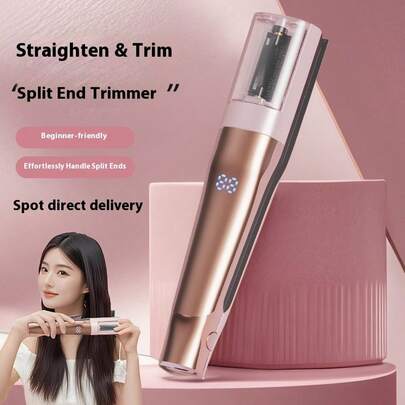 Tondeuse à cheveux sans fil d'origine rechargeable, outil à domicile pour couper les cheveux secs, abîmés, fourchus, cassants, raides, bouclés, frisés. Tondeuse à cheveux sans fil rechargeable pour couper les pointes fourchues, traitement de soins capillaires pour réparer les cheveux endommagés, appareil de coupe