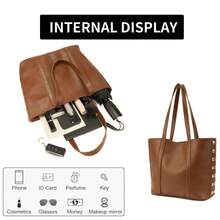 Borsa shopper da donna di grande capacità, borsa con borchie, borsa a spalla di moda con vari elementi di nicchia a borchie, elegante borsa in pelle adatta per appuntamenti, uso quotidiano, shopping, vacanze al mare, borsa a tracolla multifunzionale per pendolari