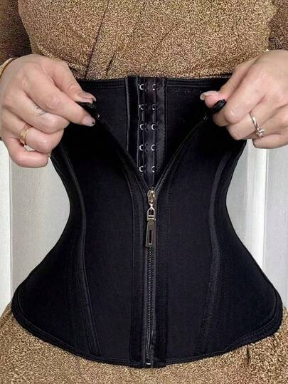 1条女士腰带，黑色，简约设计，透气网眼材质