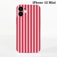 1pc Minimalist Stripe Pattern Perforated Glossy Filmic Case Full Protective Hard Phone Cover, Compatible With IPhone 11/12/13/14/15/16 Pro Max Waterproof Shockproof Anti-Fall Scratch Resistant