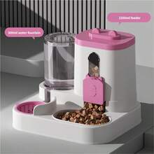 2-en-1 Distributeur automatique de nourriture et d'eau pour chat, grande capacité - Multicolore - Voir 5