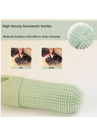 宠物刷牙 - 猫狗通用指套 - 宠物硅胶牙刷 - 狗狗牙齿护理 - 宠物牙刷