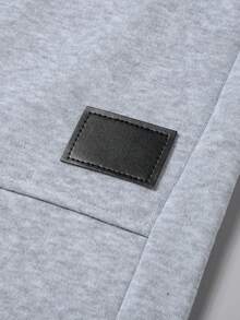 Men's All-Season Sports Joggers, With Adjustable Drawstring, Side Pockets And Patch Logo Design, Suitable For Gym And Running - Light Grey - View 5