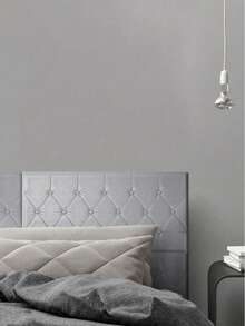 1 Pc/6 Pcs 35cm*70cm 3D Embossed Foam Wallpaper With Imitation Leather Grain, Soft And Textured(Thickness 0.4cm/0.16in), Self-Adhesive Foam Wall Sticker, Reusable And Cuttable, Bedroom Decorative Background, Soundproof And Thickened Wall Covering, Bedside Soft Package, Waterproof, Moisture-Proof, Dust-Proof And Collision-Proof Sticker