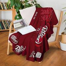 1 pieza Manta contemporánea de franela con diseño rojo de moda - Manta de punto impresa digitalmente cómoda y cálida, adecuada para la siesta, el sofá, la oficina, el camping, regalo multiusos, para todas las estaciones