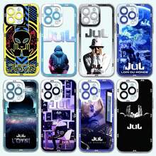 JuL C'est Pas Des Lol Rapper Phone Case Covercompatible with  16 15 14 13 12 11 Mini Pro Max X XR XSMax 7 8 Plus Transparent Cover,Covercompatible with  17 Hülle, 17 pro Hülle, 17 promax Hülle