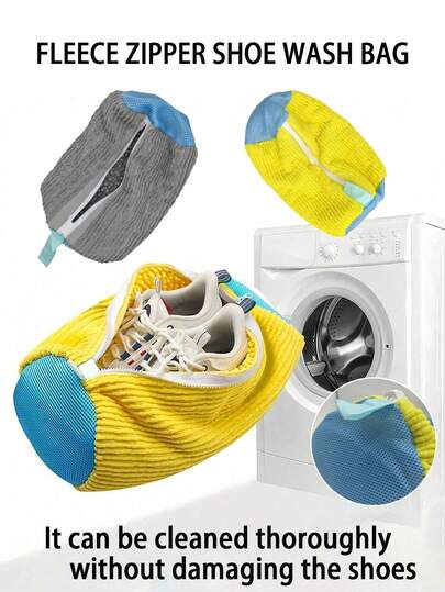 Washing Shoe Bags Keep Shoes Clean, Set Of 2 - Washing Machine Washing Shoe Bags, 360° Wrap-Around Shoe Bags For Sneakers, Boots And Delicate Footwear, Reusable Shoe Cleaning Bags