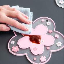1/2/3 Piezas Posavasos de silicona con diseño de flor de cerezo, Alfombrillas de mesa de PVC resistentes al calor para platos, teteras, tazas de té, vasos de agua, tazones, bases para jarrones y otros usos