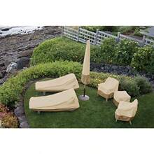 Veranda WaterResistant 38 Inch Deep Seated Patio Lounge Chair Cover 2Pack Patio Furniture Covers - PebbleBarkEarth - View 7
