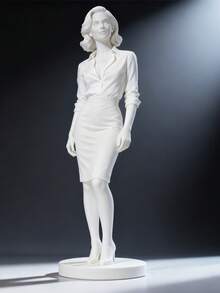 Custom 3D Printed Personalized Q-Version Figurine, Full White Model Action Figure - White - View 9