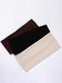 3 Packs Women's Solid Color Elastic Sports Headband, Comfortable Elastic Headband, Suitable For Sports, Yoga, Face Washing, Makeup, Eye Mask Wearing, Outdoor Activities, Parties And Other Occasions. It Is A Must-Have Hair Accessory For Women's Vacations In Autumn And Winter. The Soft Headscarf Material Is Thin And Not Suitable For Those Who Mind - Multicolor - View 11