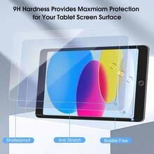 ZYSHI 2 buah Pelindung Layar Tablet, Definisi Tinggi, Transparansi Tinggi, Tahan Gores dan Tahan Guncangan, Perlindungan Layar Penuh, Anti Sidik Jari, Sentuhan Sensitif, Pelindung Layar Kaca Tempered Kompatibel dengan iPad Generasi ke-11 2025 A16/Generasi ke-10 10,9 Inci/Air 13 11 M4 M3 M2 2025 2024/Pro 12,9 Inci/Mini 2024 - Clear - View 2