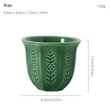 Cốc sứ Ả Rập 250ml/8.5oz - Cốc họa tiết hoa nổi, men mờ màu xanh lá cây, hồng và xanh dương, thích hợp để đựng cà phê, matcha và trà. - Nhiều màu - Xem 17