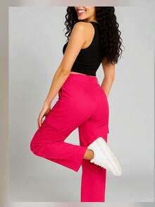 Women Pants - Hot Pink - View 2