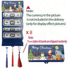 5pcs/Set Christmas Money Envelopes/Red Packets And Gift Card Holders - 10 Slots/Pack Christmas Santa Claus Holiday Design With Snowflakes, Trees And "Merry Christmas" Text - Red, Green, Blue Paper Gift Supplies For Cash, Cards - Ideal For Christmas, Birthday, Thanksgiving, Christmas Gift Bags, Holiday Decor, Party Favors, Used For Christmas, Thanksgiving, Birthday, Surprise Party Envelopes, Event Storage, Party Supplies