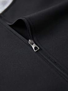 Men's Autumn/Winter Bird Logo Print Contrast Color Zipper Hoodie And Drawstring Waist Pants Set, Fashion Sportswear Casual Outfit For Commuting, Work, Fishing, Camping, Holiday, Gift For Boyfriend/Husband - Multicolor - View 4